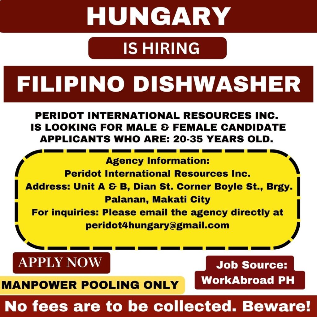 Dishwasher in Hungary