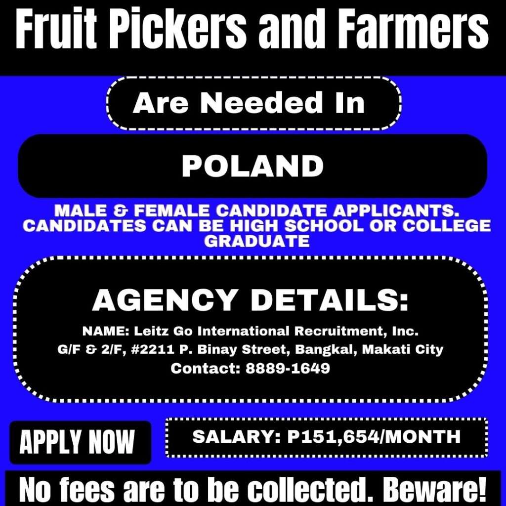 Hiring Fruit Pickers and Farmers in Poland