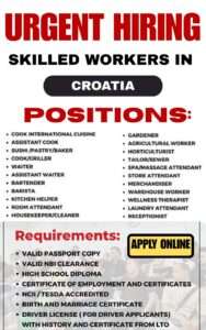 Croatia is Hiring Filipino Skilled Workers