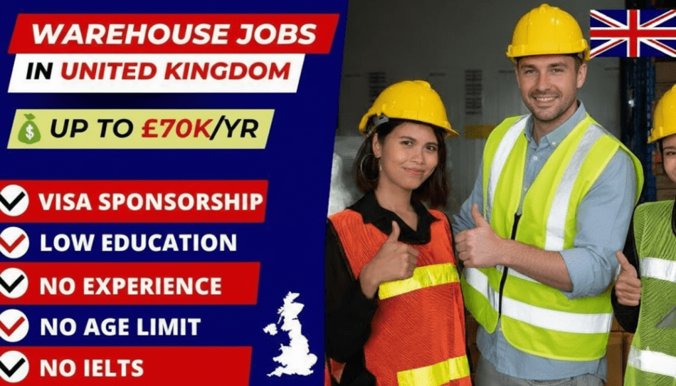 Warehouse Jobs in the UK for Foreigners With Visa Sponsorship