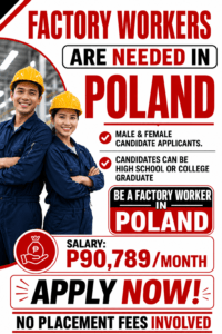 Urgent Hiring Factory Workers in Poland