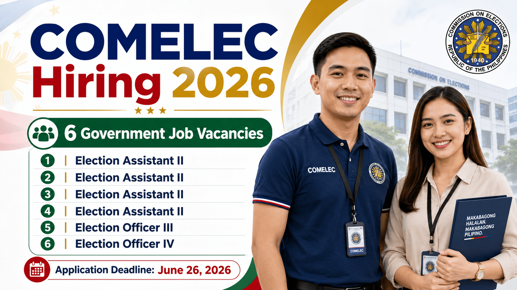 50 COMELEC Job Vacancies 2026