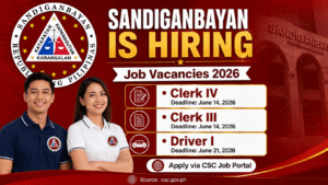 Sandiganbayan Job Vacancies 2026